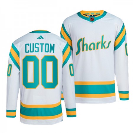 Maillot de Hockey San Jose Sharks Personnaliser 2022-23 Blanc Reverse Retro 2.0 Authentic - Homme